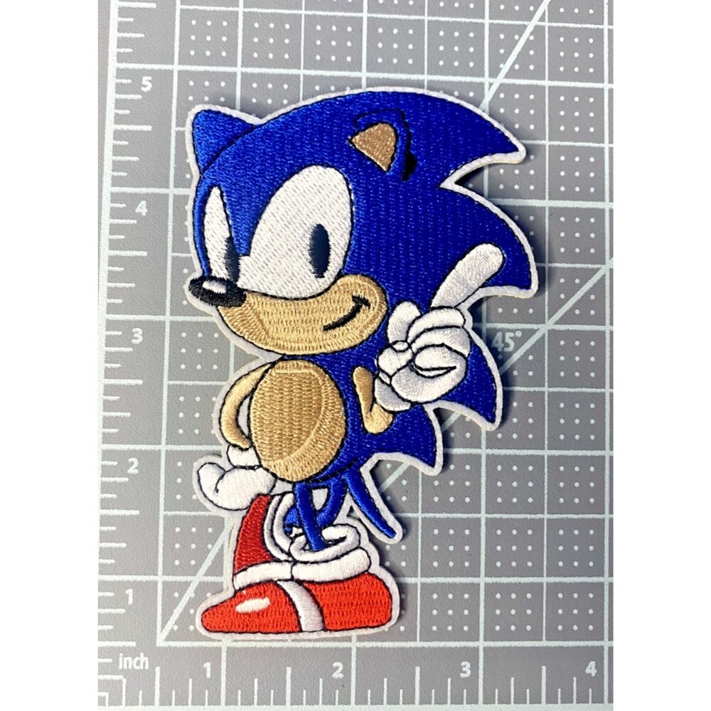 Sonic The Hedgehog Blue Sega Video Game  4in Iron / Sew-On Patch